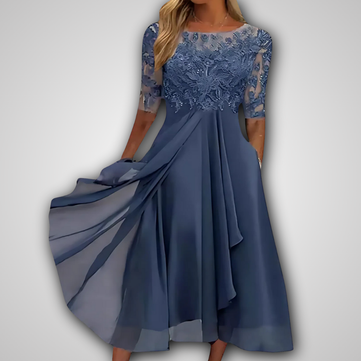 Rhonda – Elegant Lace Midi Dress