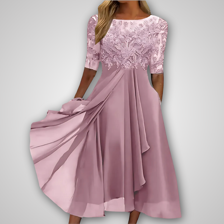 Rhonda – Elegant Lace Midi Dress