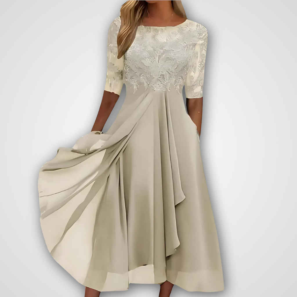 Rhonda – Elegant Lace Midi Dress