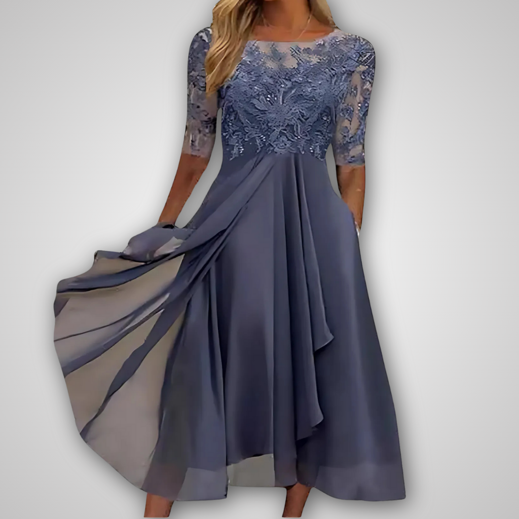 Rhonda – Elegant Lace Midi Dress