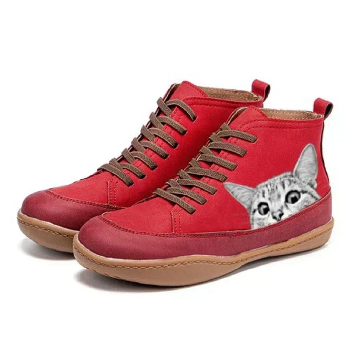 Fenna ™ | Leather Ankle Boots for Cat Lovers