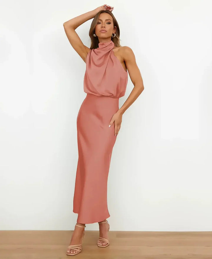 Solène High Waist Midi Dress