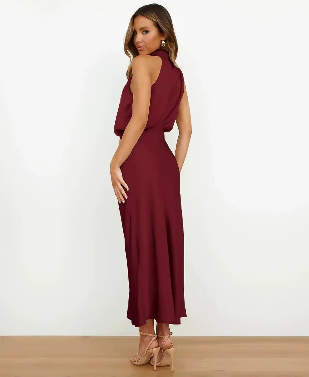 Solène High Waist Midi Dress