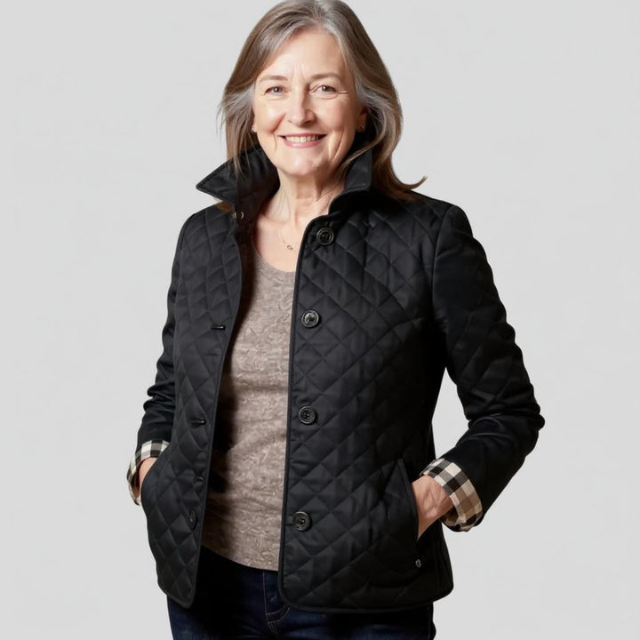 Verity™ | Casual Quilted Jacket with Turned-Down Collar