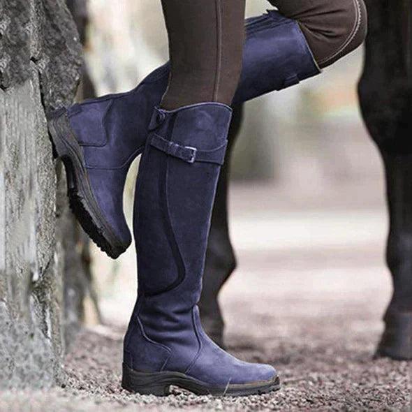 Maeve™ | Waterproof Leather Riding Boots